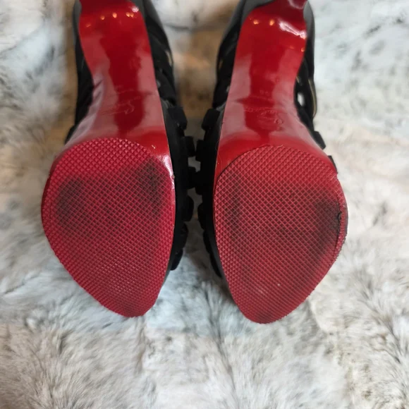 Christian Louboutin Karina Strappy Caged Ankle Booties - Picture 5 of 11